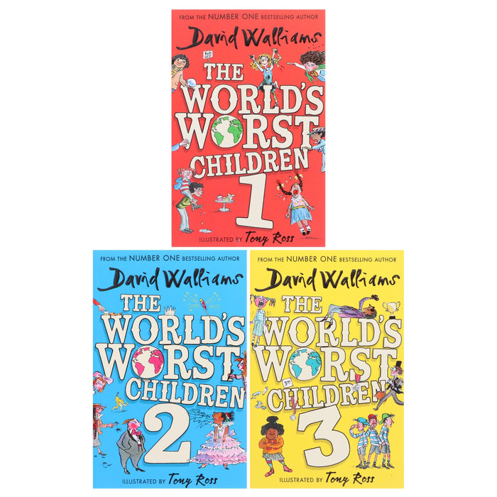 The World's Worst Children Series (illustrated) by David Walliams 3 Books Collection Set - Ages 7-12 -Paperback 7-9 HarperCollins Publishers