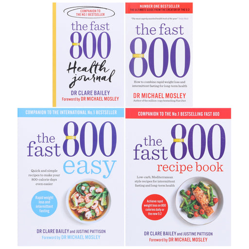 The Fast 800 Collection (The Fast 800, Health Journal, Easy & Recipe Book) by Dr Michael Mosley 4 Books Set - Non Fiction - Paperback Non-Fiction Short Books Ltd