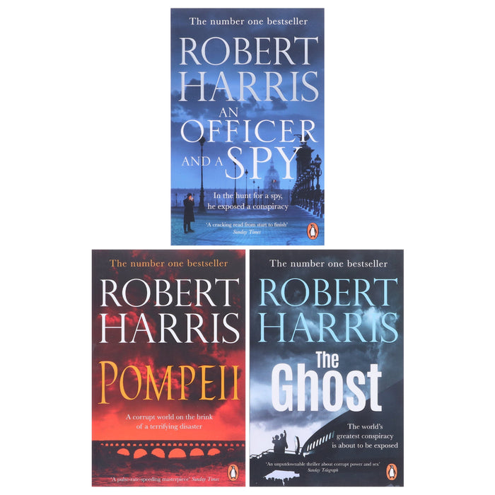 Robert Harris Collection (The Ghost, Pompeii & An Officer and a Spy) 3 Books Set - Fiction - Paperback Fiction Penguin