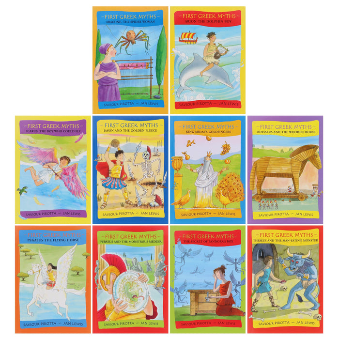 First Greek Myths Series by Saviour Pirotta 10 illustrated Books Collection Set - Ages 5-11 - Paperback 7-9 Orchard Books