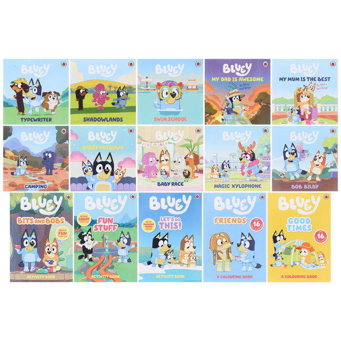 Bluey Kids Collection: Picture, Activity & Colouring 15 Books Set - Ages 3+ - Paperback 0-5 Penguin