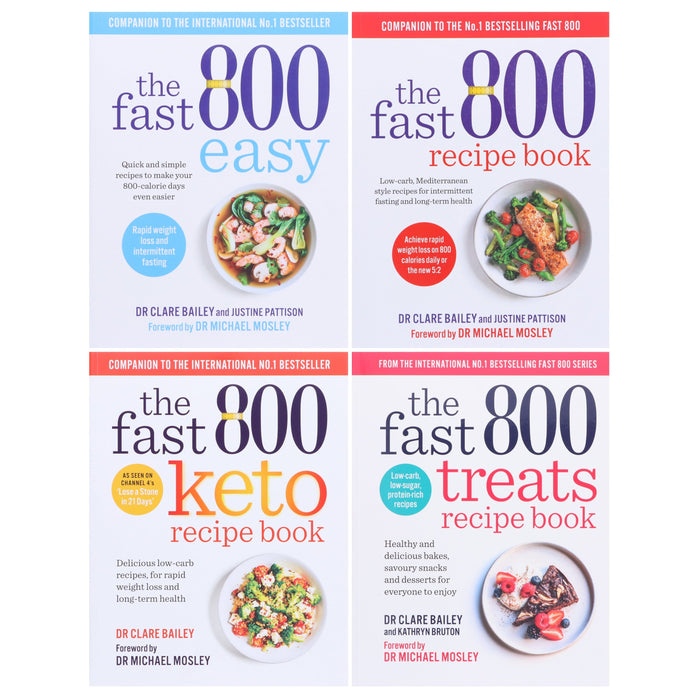 The Fast 800 Collection (Treats Recipe, Keto Recipe, Easy & Recipe Book) by Dr Michael Mosley 4 Books Set - Non Fiction - Paperback Non-Fiction Short Books Ltd