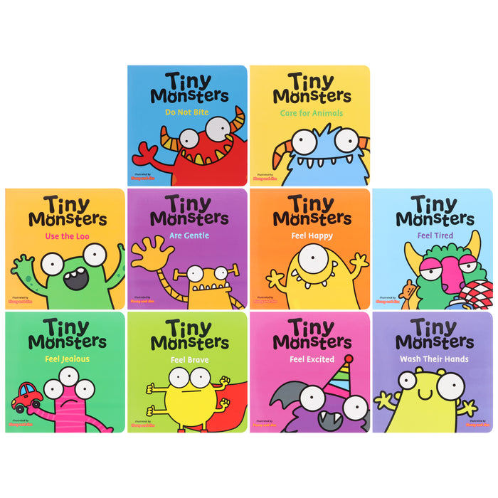 Big Emotions Tiny Monsters Manners, Behaviours & Feelings 10 Books Collection Box Set - Ages 3-5 - Board Book