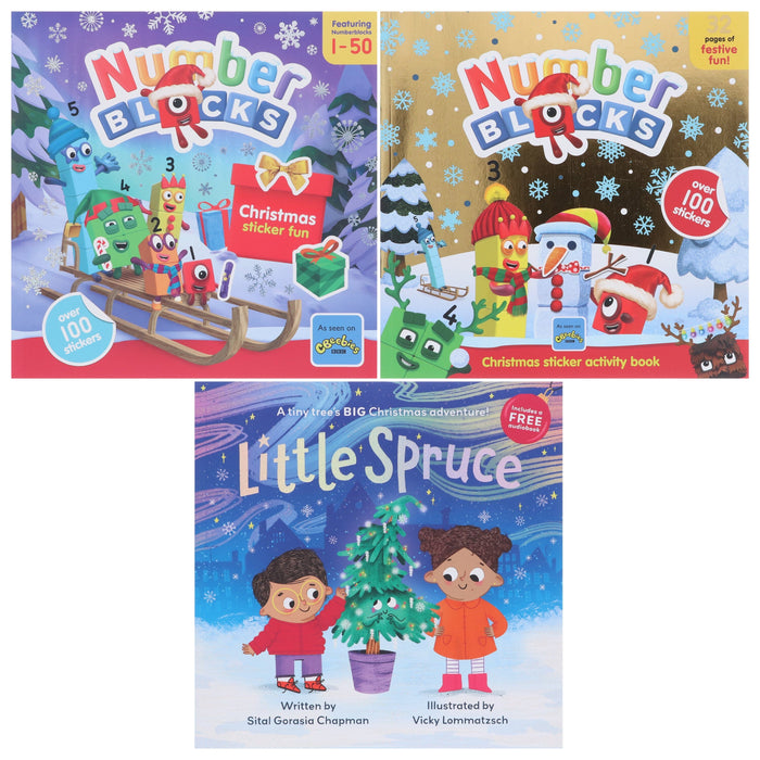 Numberblocks & Little Spruce Christmas Adventure Collection 3 Books Set - Ages 0-5 - Paperback 0-5 Sweet Cherry Publishing