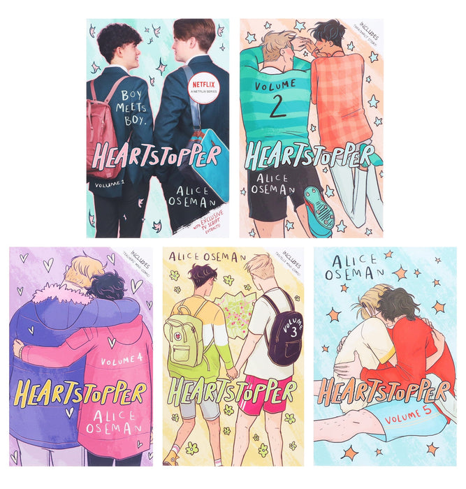 Heartstopper by Alice Oseman: Volumes 1-5 Collection Set - Ages 13+ - Paperback