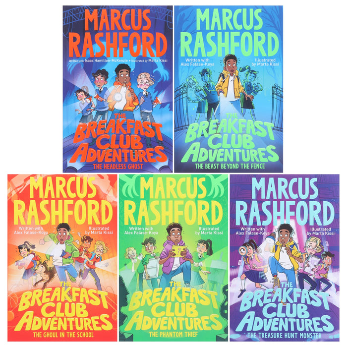 The Breakfast Club Adventures Series By Marcus Rashford 5 Books Collection Set - Ages 8-11 - Paperback 9-14 Macmillan