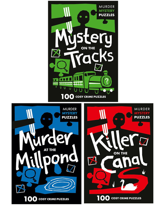 Murder Mystery Puzzles: 3 Books Collection Set - Fiction - Paperback