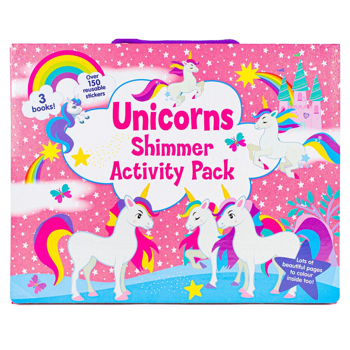 Childrens Girls Unicorns Sticker Book Reusable Stickers Colouring Activity