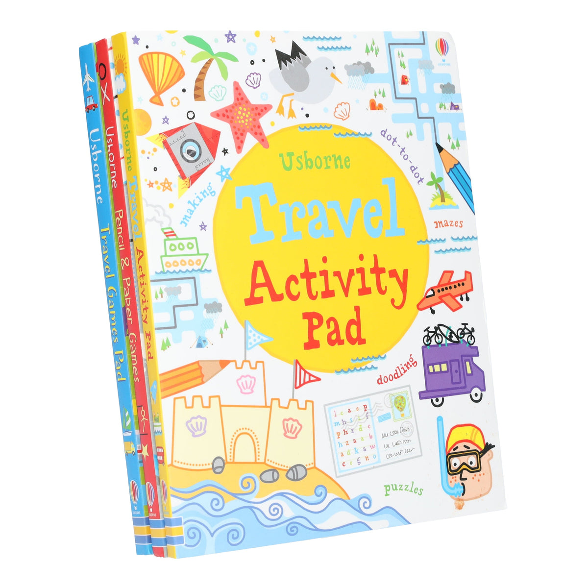 Usborne Travel Activity & Games Tear - Off Pads 3 Books Collection Set ...