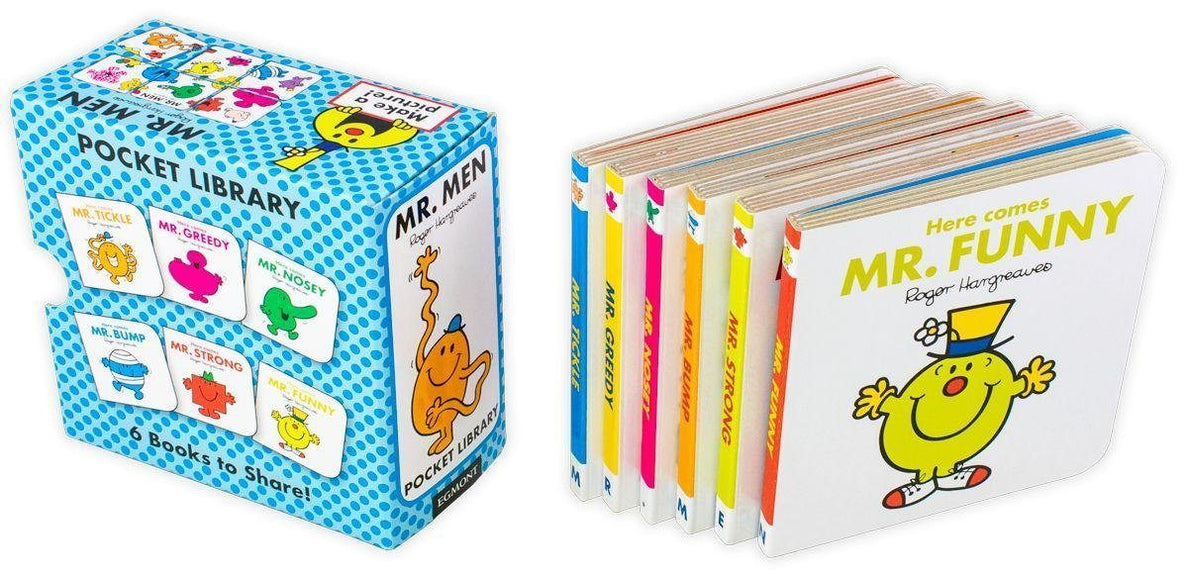 Mr Men 6 Books Pocket Library - Ages 0-5 - Board Books - Roger Hargrea ...