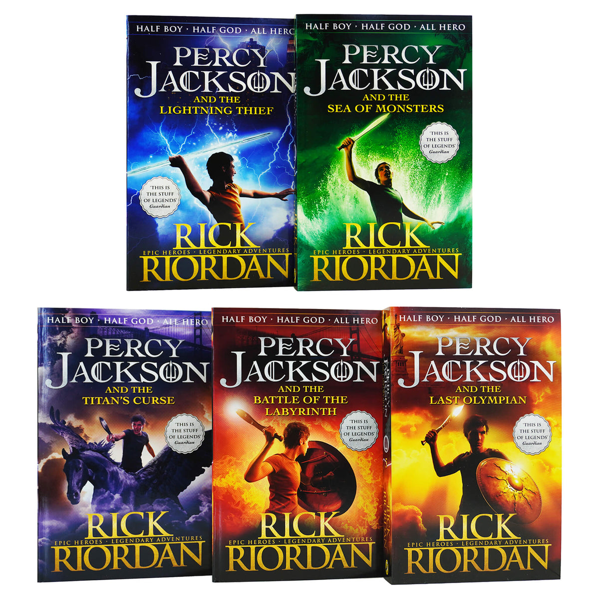 Percy Jackson By Rick Riordan 5 Books Collection - Ages 7+ - Paperback ...