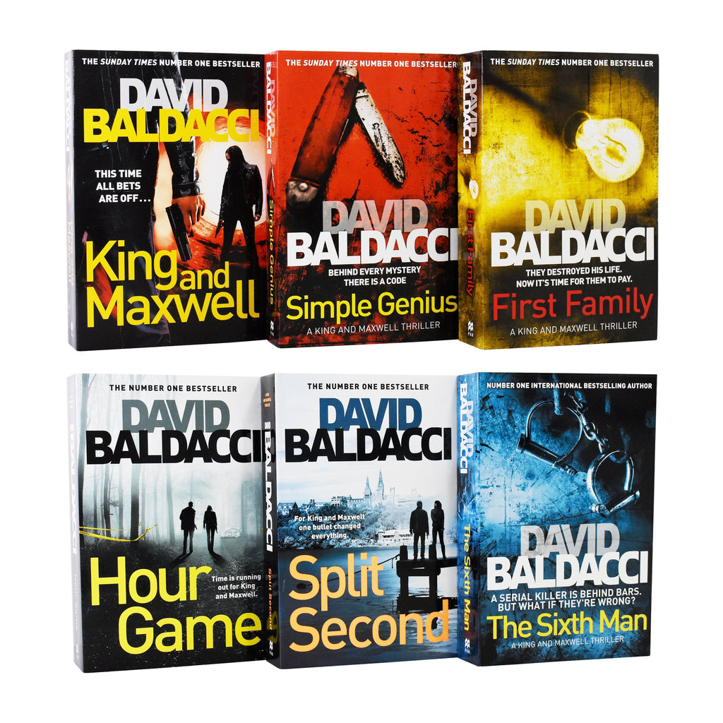 King and Maxwell Series 6 Books Collection Set by David Baldacci