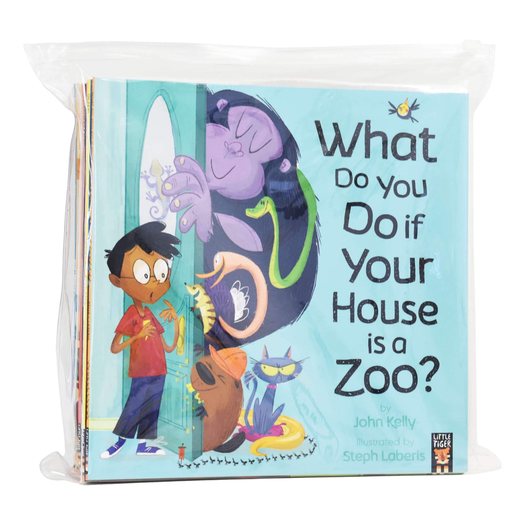 Ziplock　Zoo　Ages　Picture　Series　10　–　Collection　Set　Paperback　Little　Flat　By　Tiger　Books　–　Bag　3+