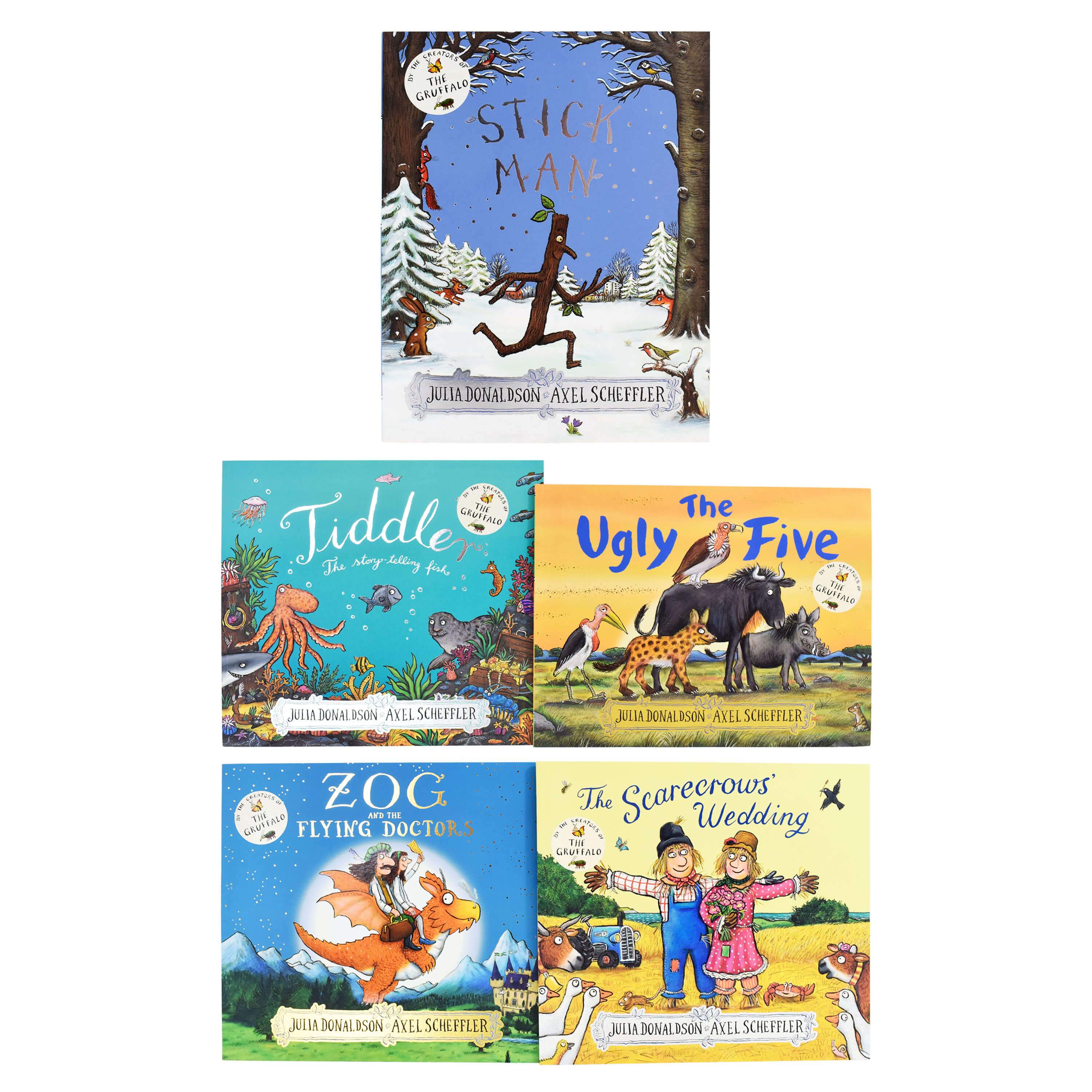 Julia Donaldson The Ugly 5 Books Collection Set (Ugly, Stick, Tiddler,  Scarecrow, Doctors) - Ages 5-7 - Paperback