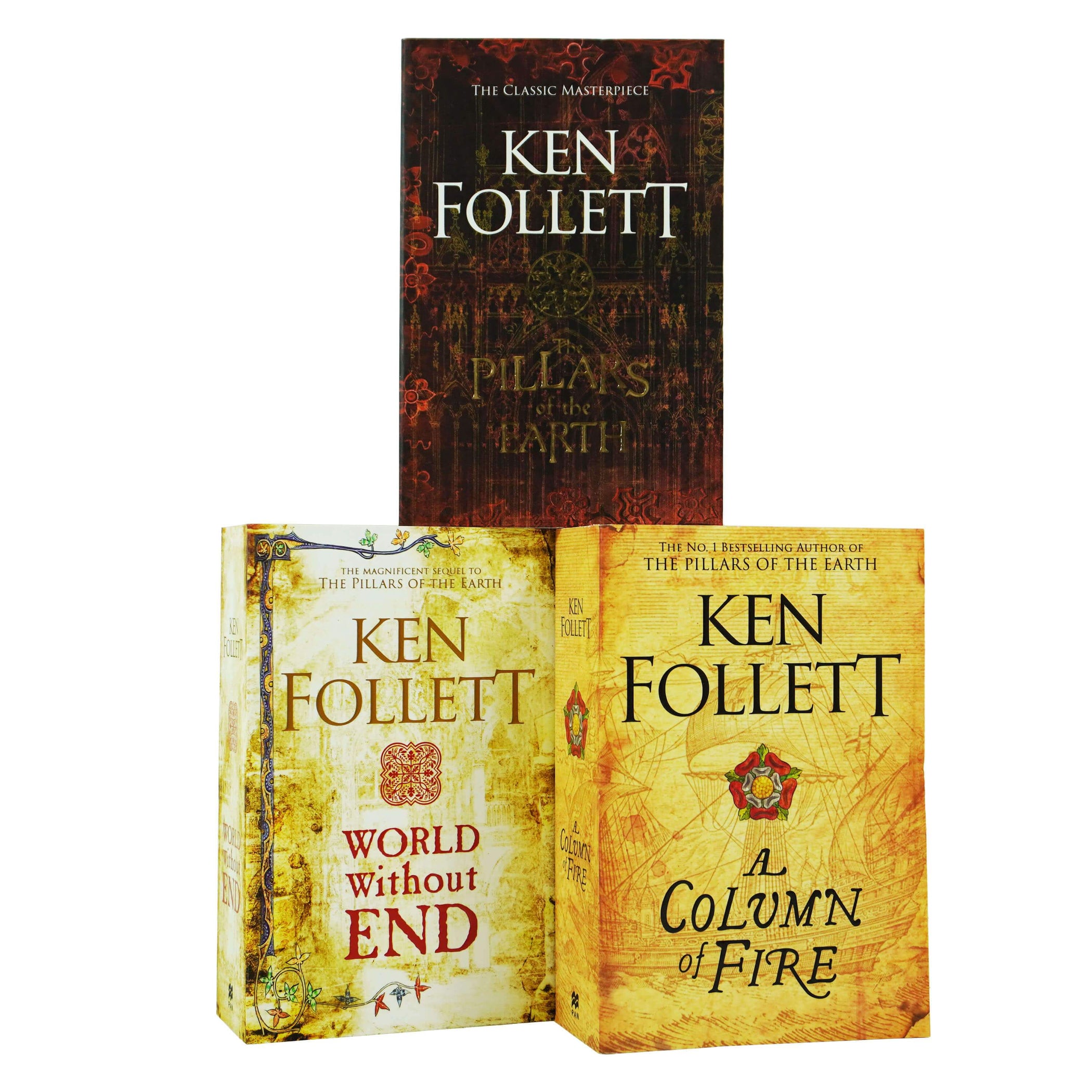 The Pillars of the Earth by Ken Follett: Kingsbridge Series 3 Books Co ...