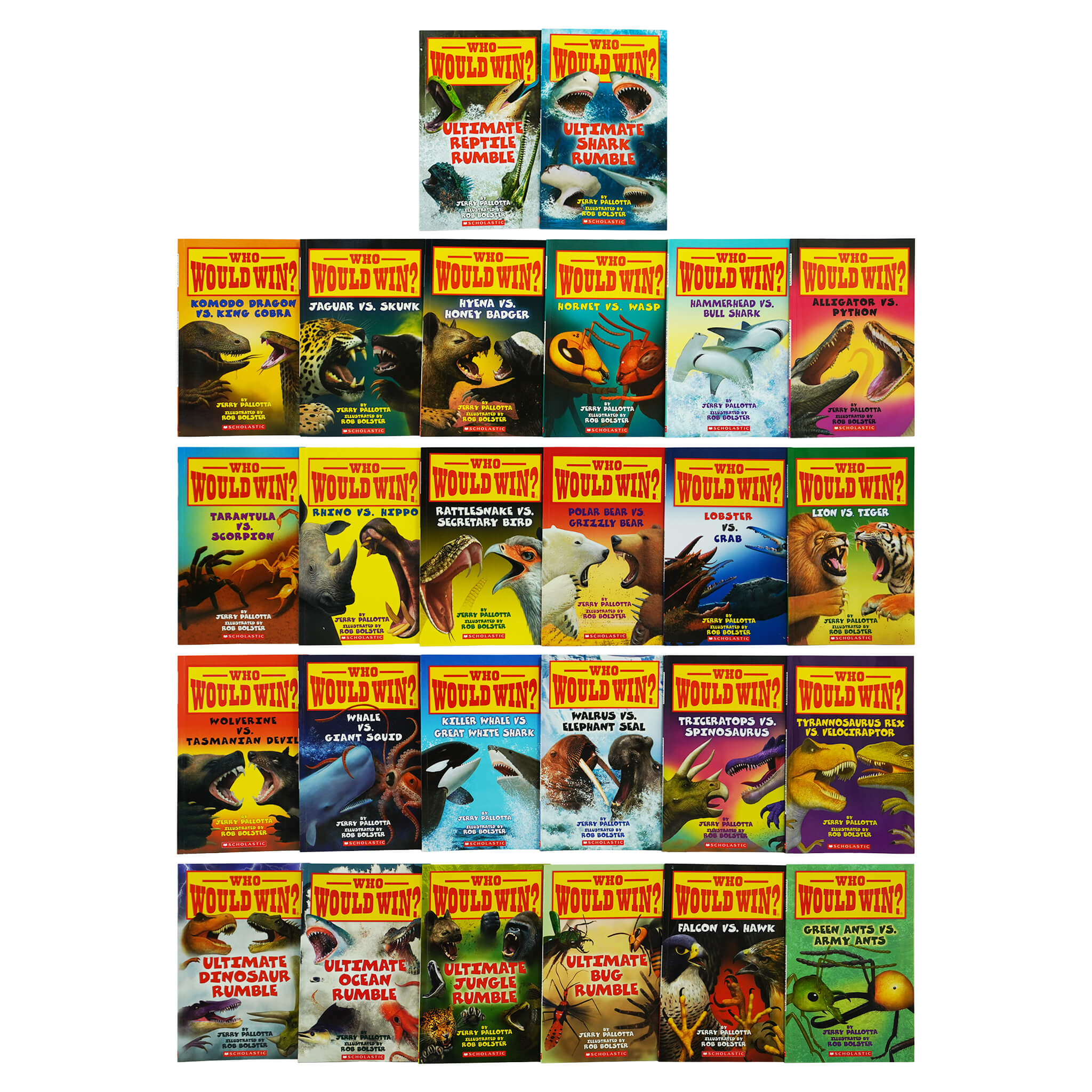 Who Would Win? Complete Series 26 Books Set By Jerry Pallotta 