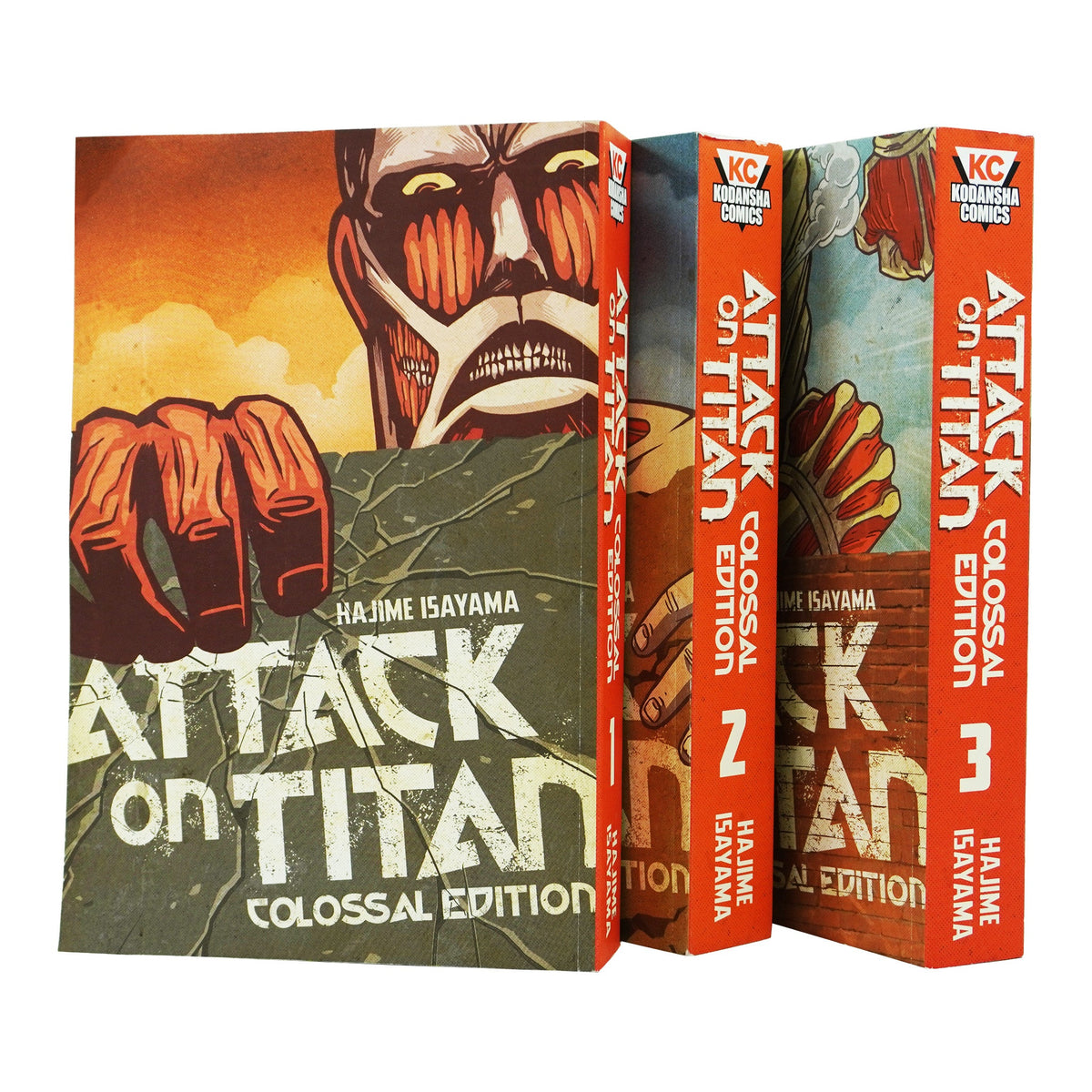 Attack on titan colossal edition vol 1-3 with limited tote bag on sale and pin!