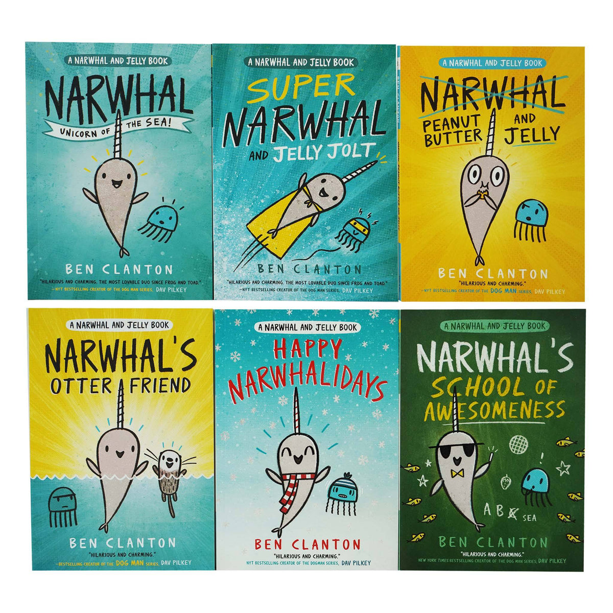 Narwhal and Jelly Series By Ben Clanton 6 Books Collection Set - Ages ...