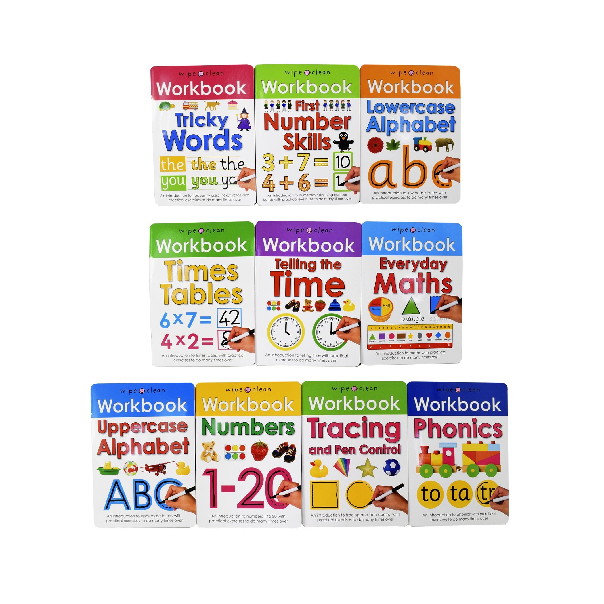 Wipe Clean Workbooks Series 10 Books Collection Set - Ages 0-5 - Paper ...