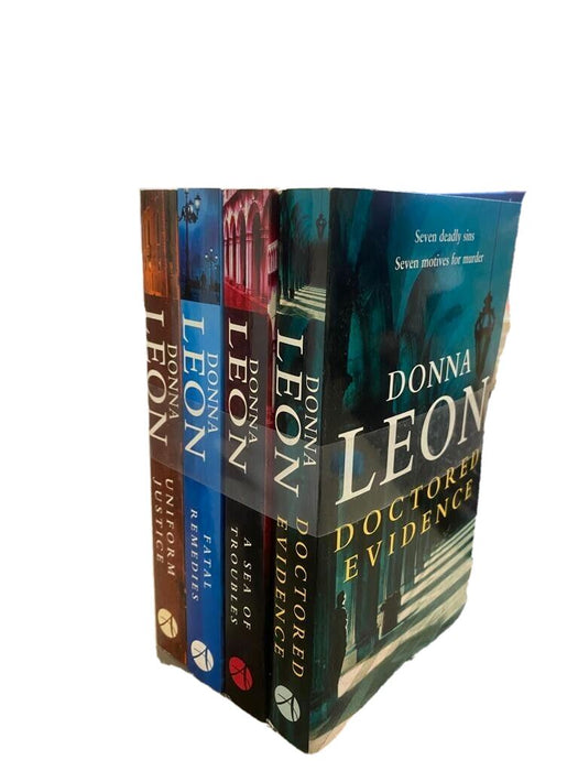 Commissario Brunetti Series 4 Books Set By Donna Leon (Book 8,10,12 & 13) - Fiction - Paperback Fiction Arrow Books